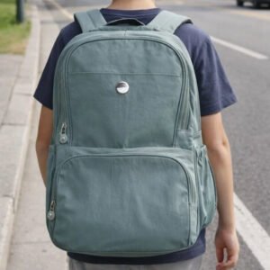 Unisex Simple Plain School Bag & Travel Backpack