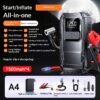12V Car   Starter With Air Compressor, Portable Car Battery Booster Pack, Emergency Battery  Box Auto Tire Inflator All-in-One